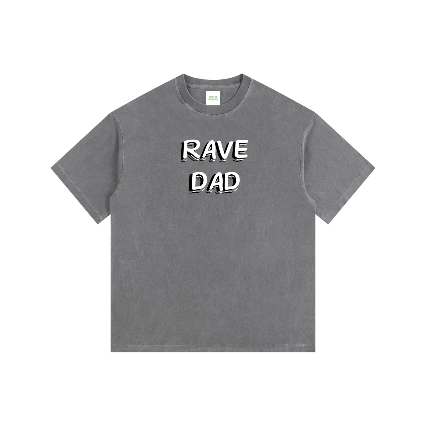 Rave Dad Oversized T-Shirt in Gray by Rave Uniform
