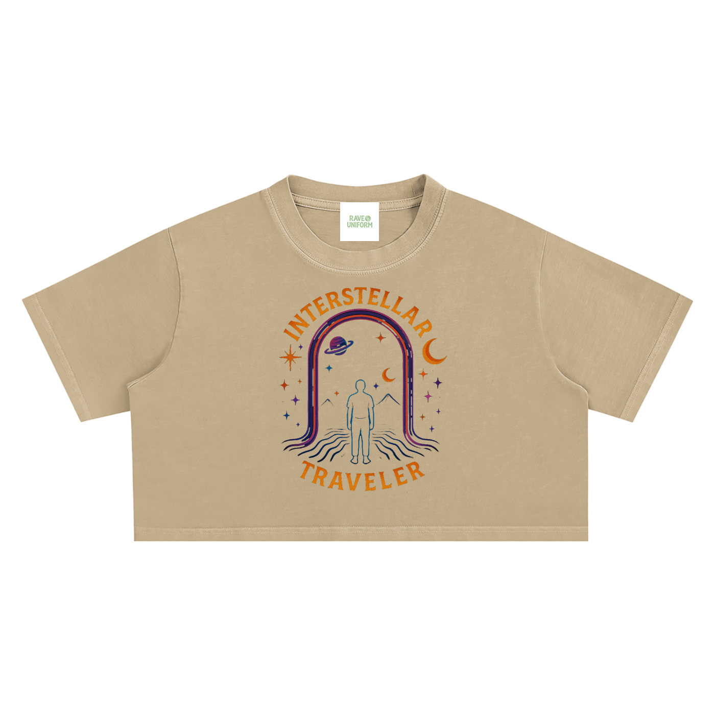 Interstellar Traveller Crop Top - Rave Streetwear View