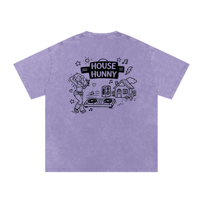 House Hunny Oversized Vintage T-Shirt in Light Purple alternate view by Rave Uniform