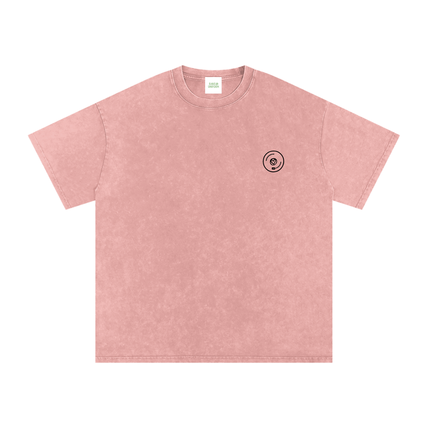 House Hunny Oversized Vintage T-Shirt in Light Pink detail view by Rave Uniform