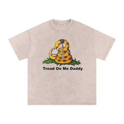 Tread On Me Oversized Vintage T-Shirt in Apricot by Rave Uniform