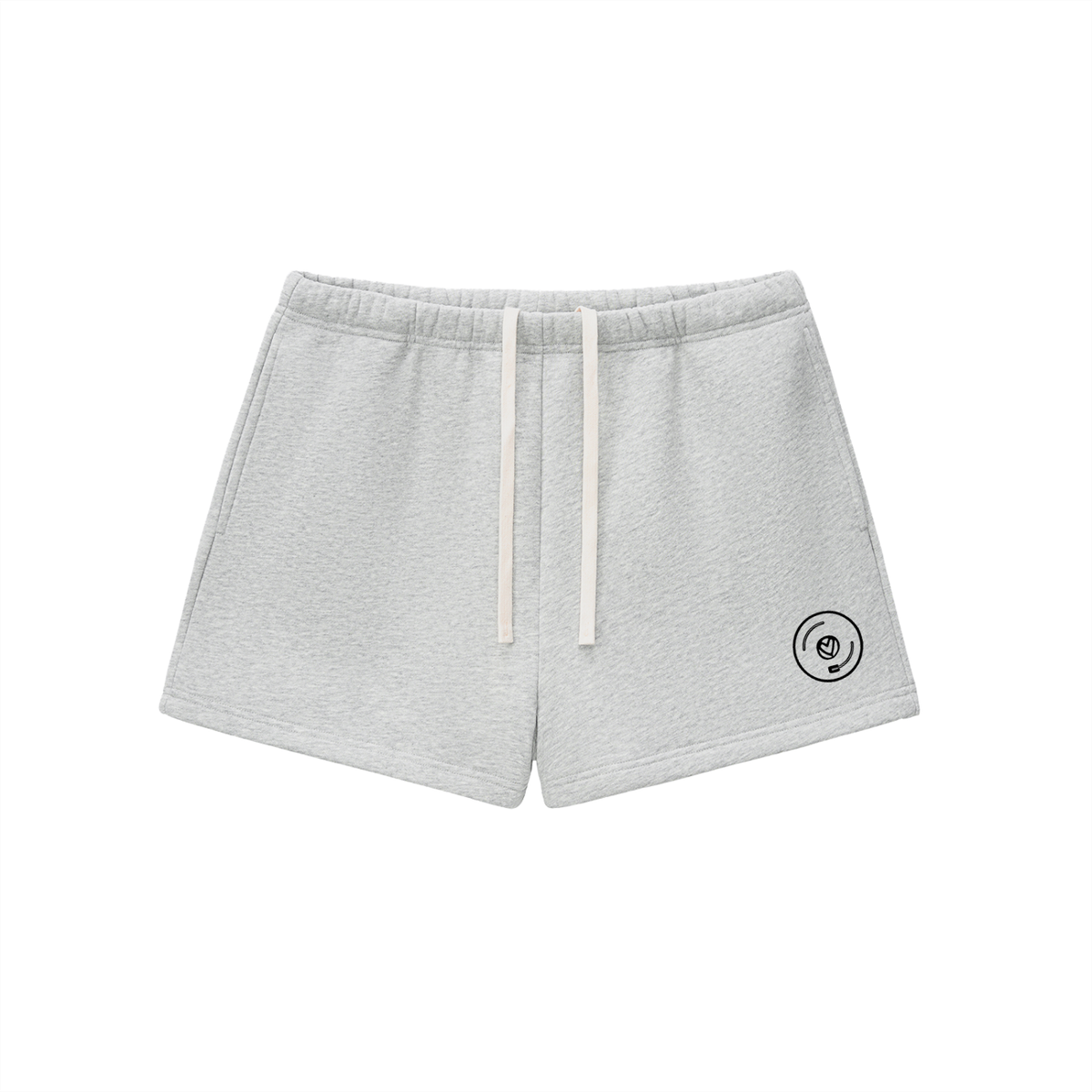 Vinyl Love Fleece Sweatshorts in Flower Gray by Rave Uniform