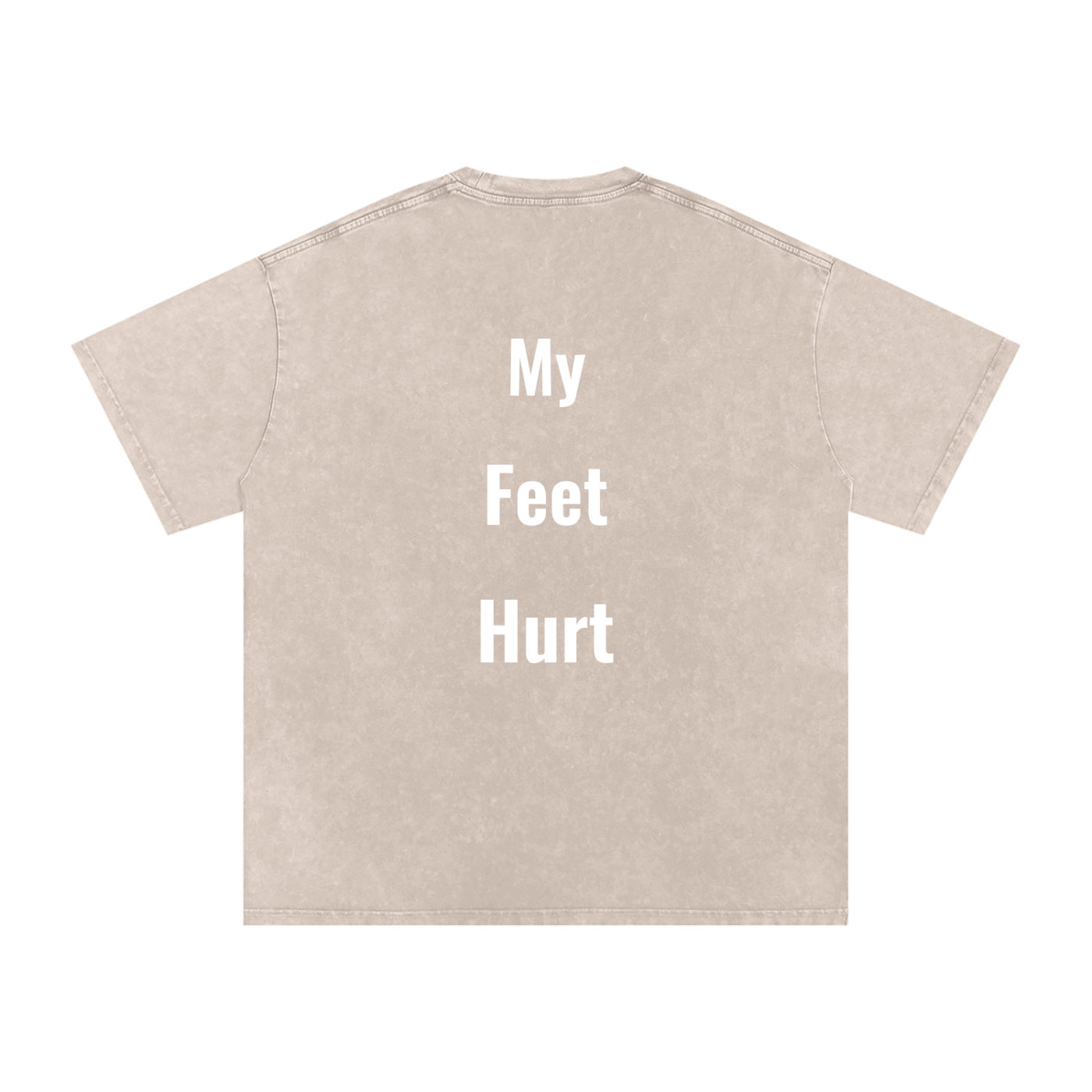 Feet Hurt Oversized Vintage T-Shirt in Apricot alternate view by Rave Uniform
