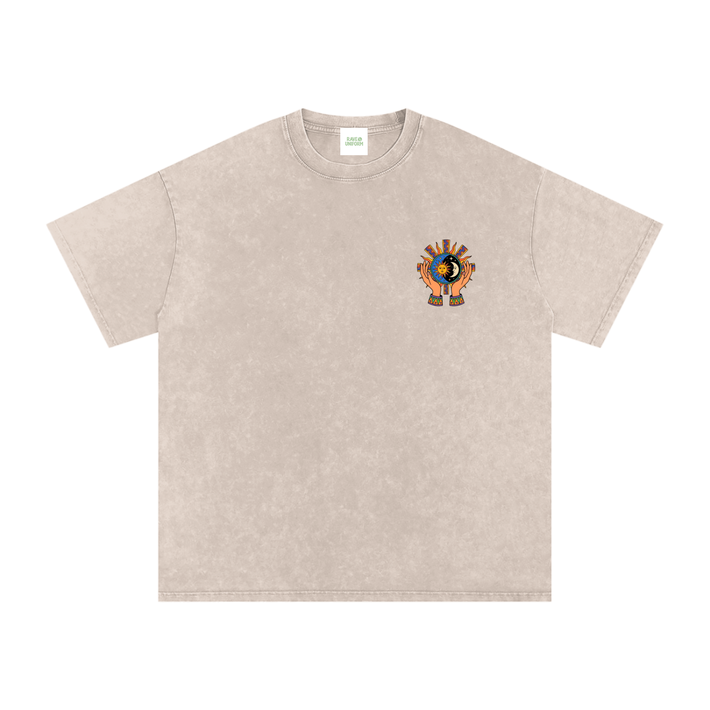 Aztec Rising Oversized Vintage T-Shirt - Rave Streetwear View