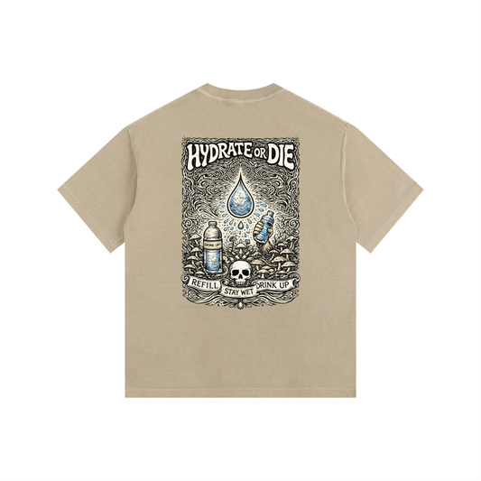 Stay Hydrated Oversized T-Shirt - Rave Streetwear View