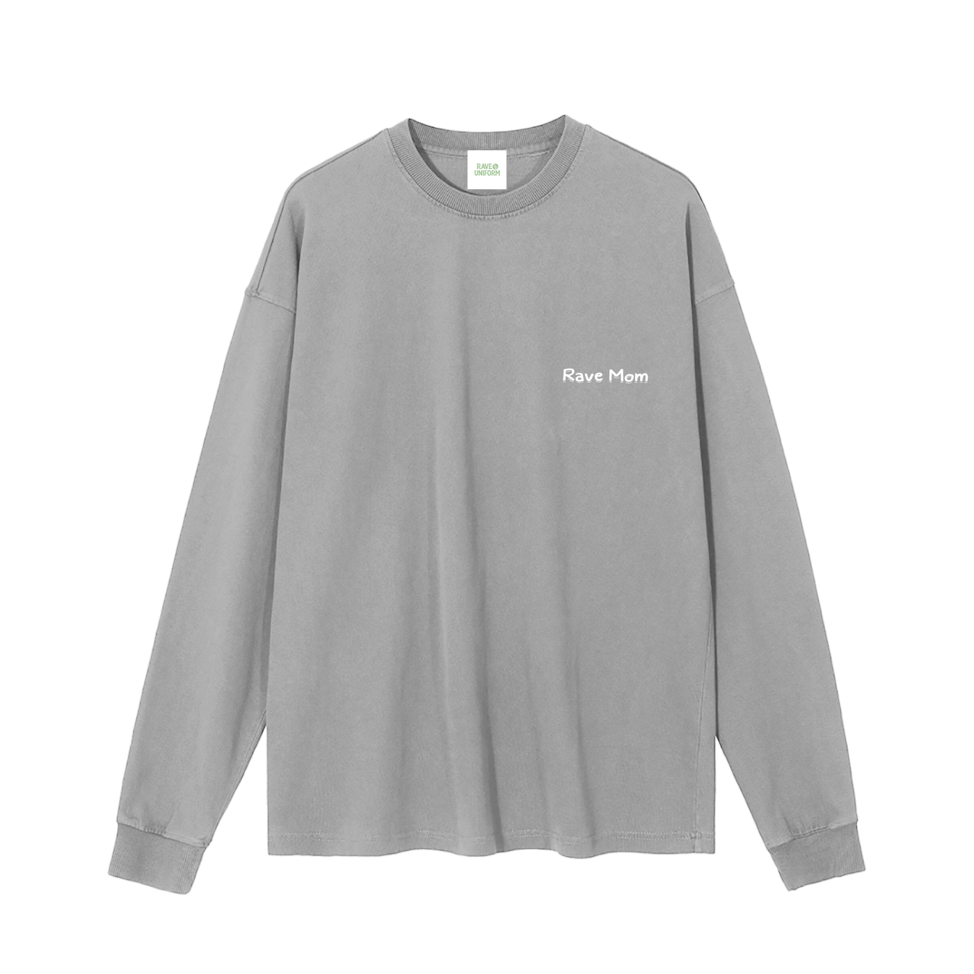 Rave Mom Long Sleeve T-Shirt in Medium Gray by Rave Uniform