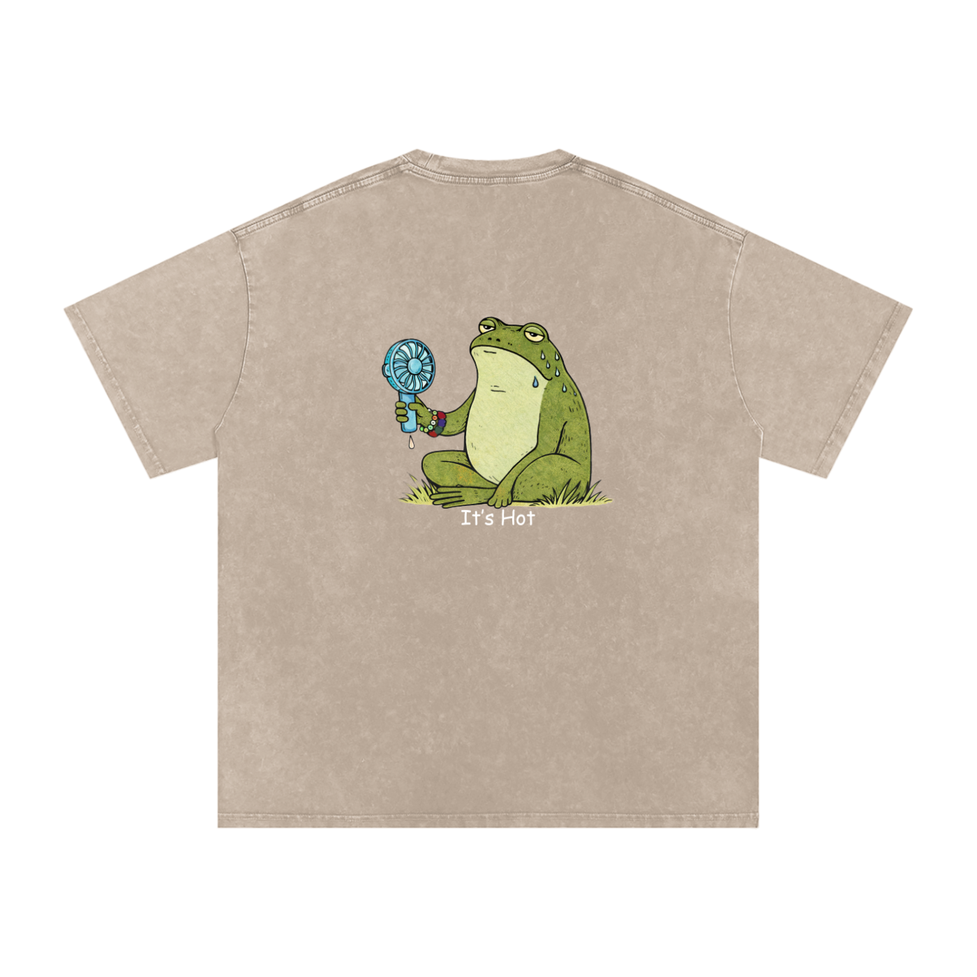 Its Hot Frog Oversized Vintage T-Shirt - Rave Uniform Detail View