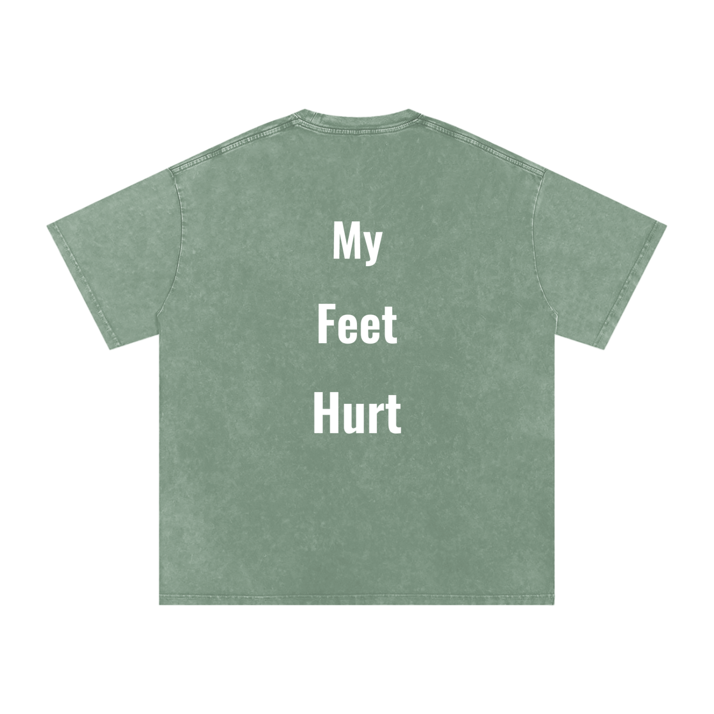 Feet Hurt Oversized Vintage T-Shirt in Bean Green alternate view by Rave Uniform