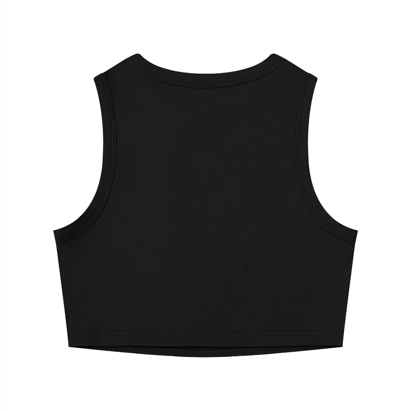 Crewneck Cropped Tank Top - Rave Uniform Side View