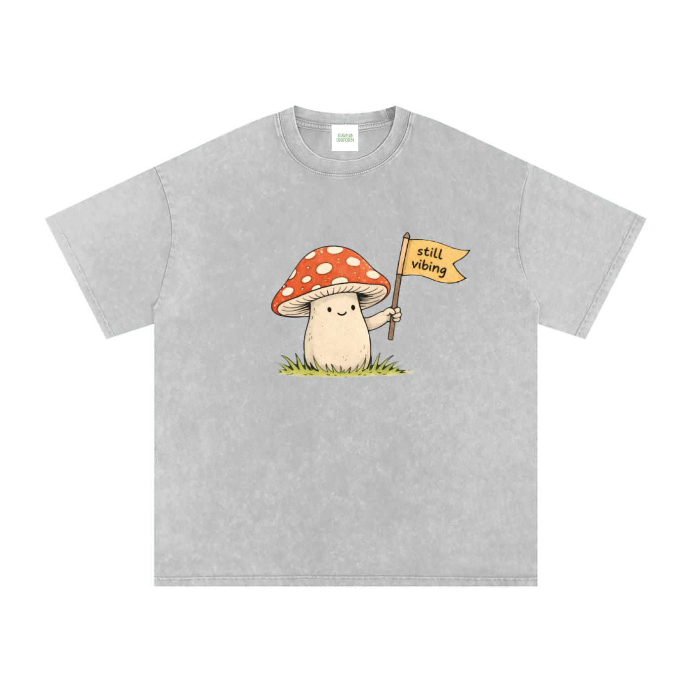 Still Vibin Oversized Vintage T-Shirt in Light Gray by Rave Uniform