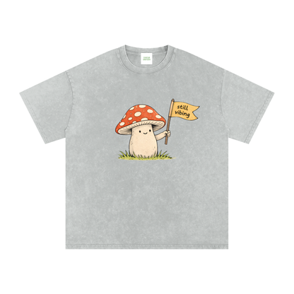 Still Vibin Oversized Vintage T-Shirt in Light Gray by Rave Uniform