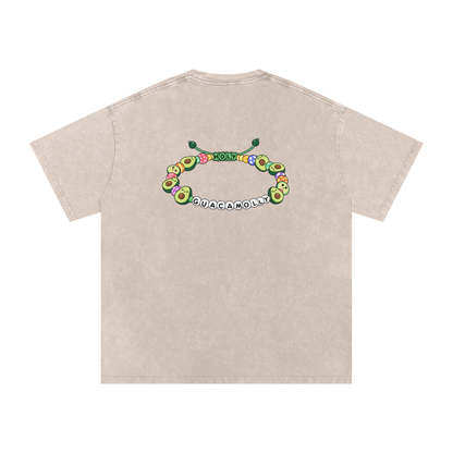 Holy Guacamolly Oversized Vintage T-Shirt in Apricot alternate view by Rave Uniform