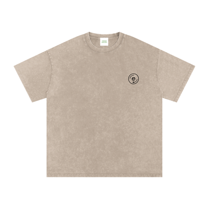 House Hunny Oversized Vintage T-Shirt in Khaki Ash detail view by Rave Uniform