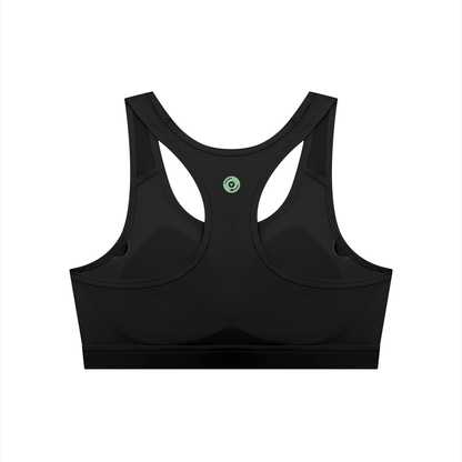 Vinyl Love Cropped Sports Bra - Rave Uniform Side View