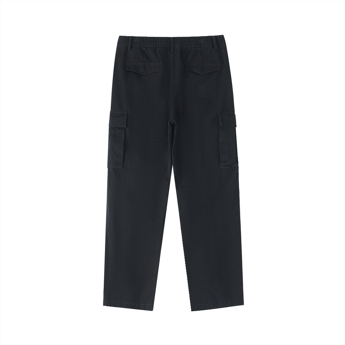 Scrunch Waist Cargo Pants in Black alternate view by Rave Uniform