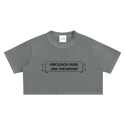 Unclench Jaw Checkpoint Crop Top