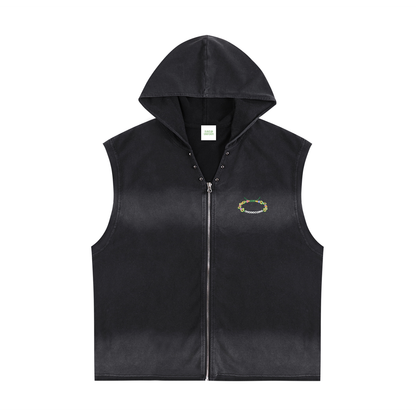Holy Guacamolly Zip-Up Sleeveless Hoodie