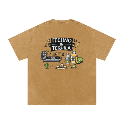 Techno & Tequila Vintage Oversized T-Shirt