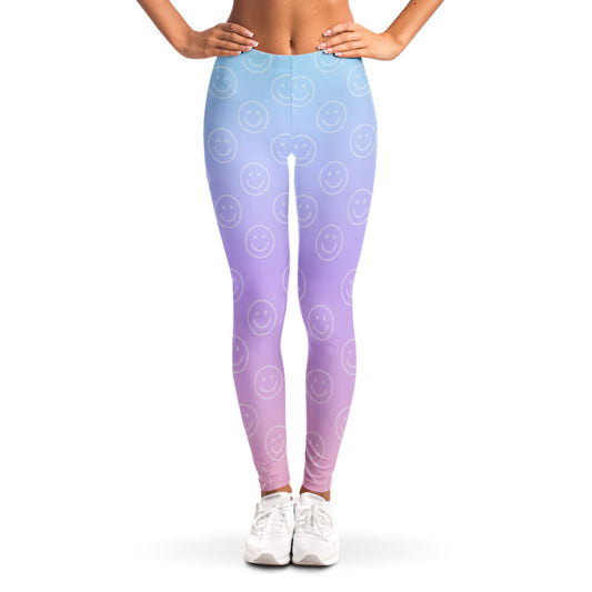 Cotton Candy Smiles Leggings, front, on model