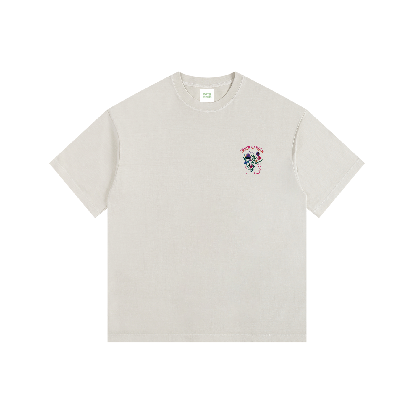 Inner Garden Oversized T-Shirt in Light Apricot by Rave Uniform
