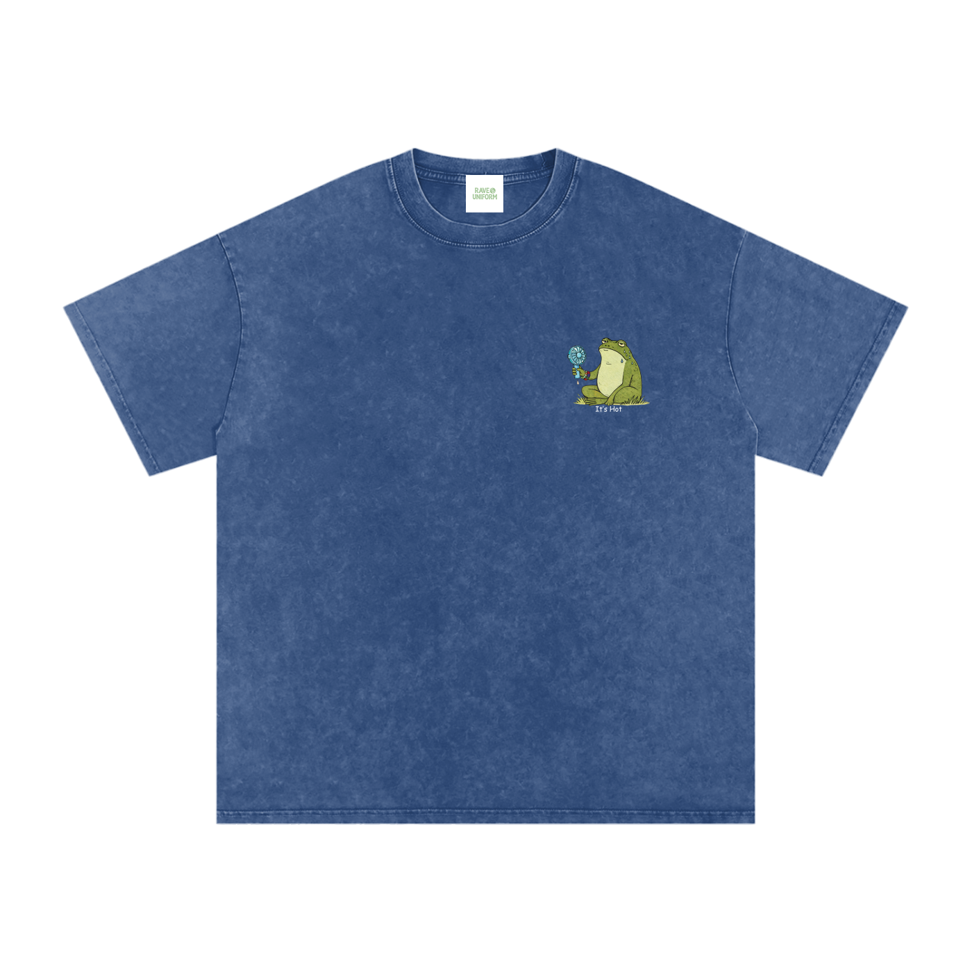 Its Hot Frog Oversized Vintage T-Shirt - Rave Uniform Detail View