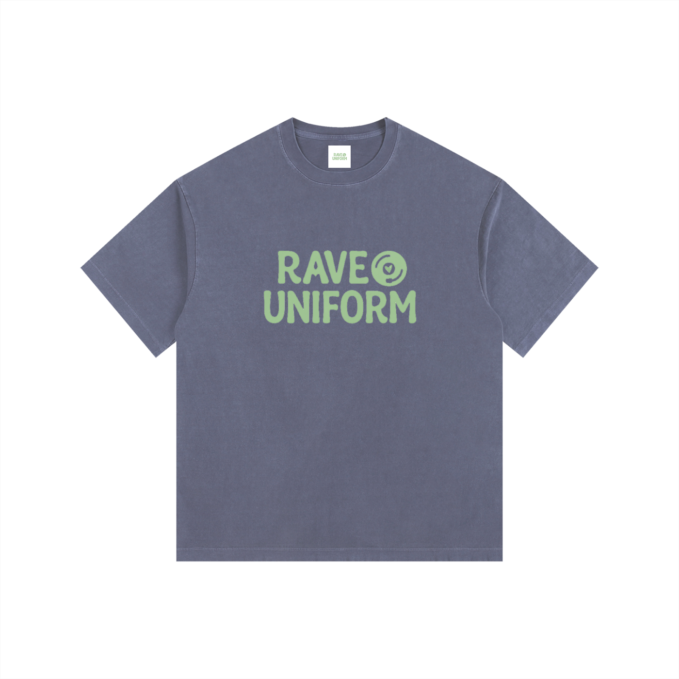 Rave Uniform Oversized T-Shirt in Navy Blue detail view