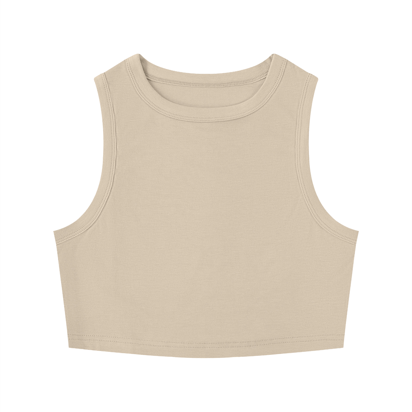 Crewneck Cropped Tank Top - Rave Uniform Detail View