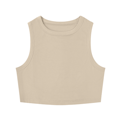 Crewneck Cropped Tank Top - Rave Uniform Detail View