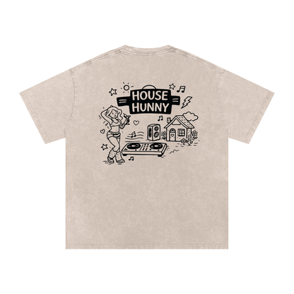 House Hunny Oversized Vintage T-Shirt in Apricot alternate view by Rave Uniform