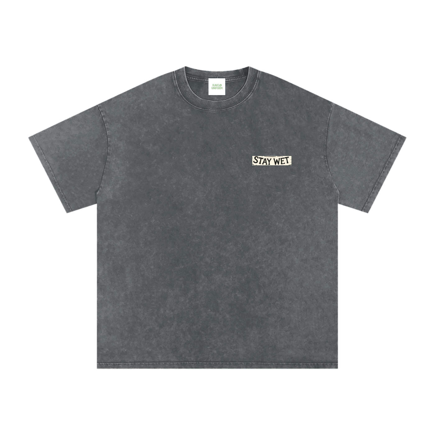 Stay Hydrate Oversized Vintage T-Shirt in Pirate Gray by Rave Uniform