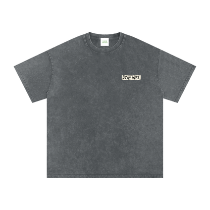Stay Hydrate Oversized Vintage T-Shirt in Pirate Gray by Rave Uniform