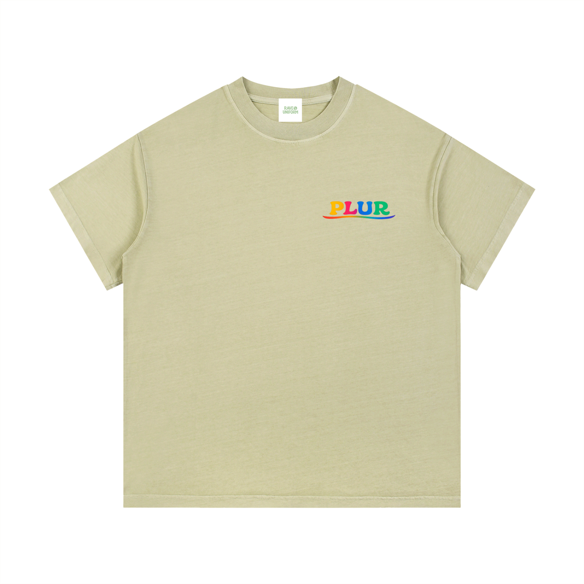 PLUR T-Shirt in Bean Green by Rave Uniform