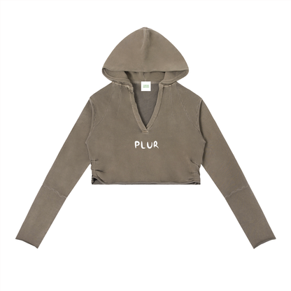 PLUR Cropped Hoodie