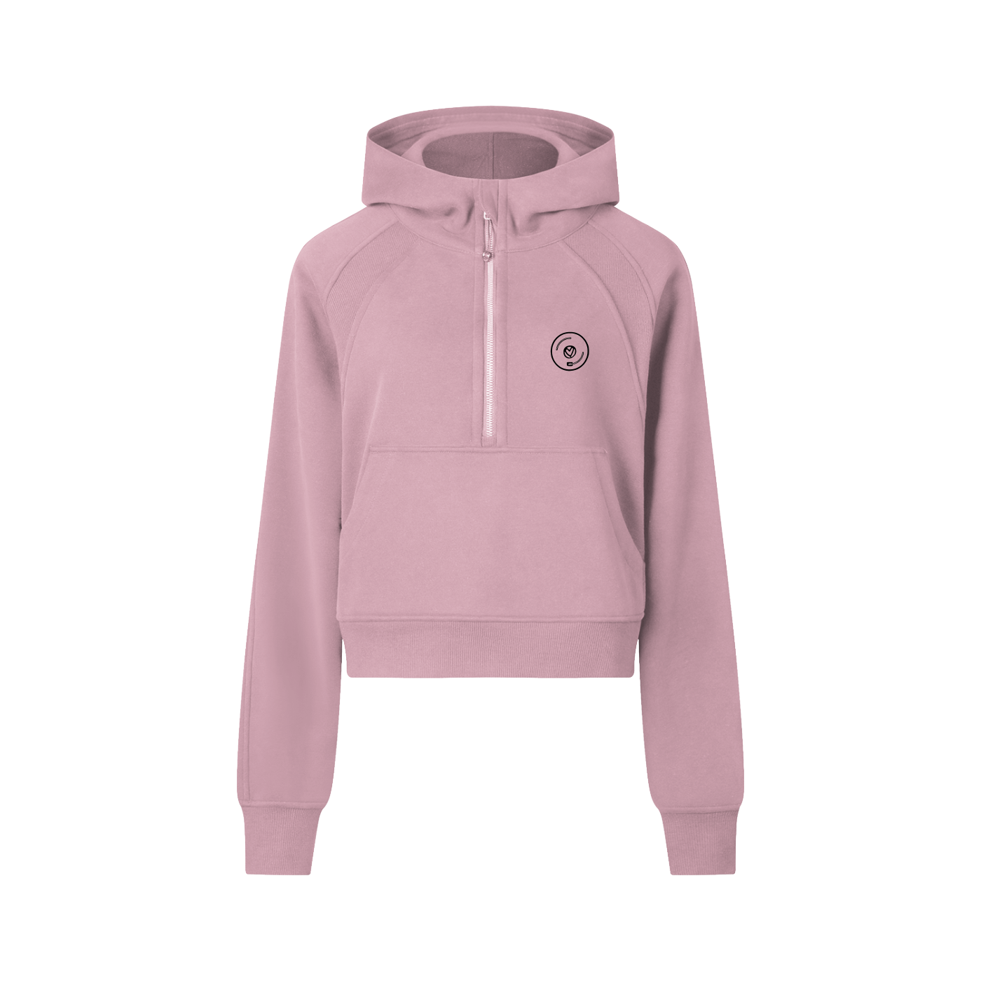 Vinyl Love Half-Zip Hoodie - Rave Uniform Detail View