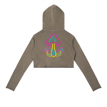 Glowing Mushroom Hoodie in Coffee alternate view by Rave Uniform
