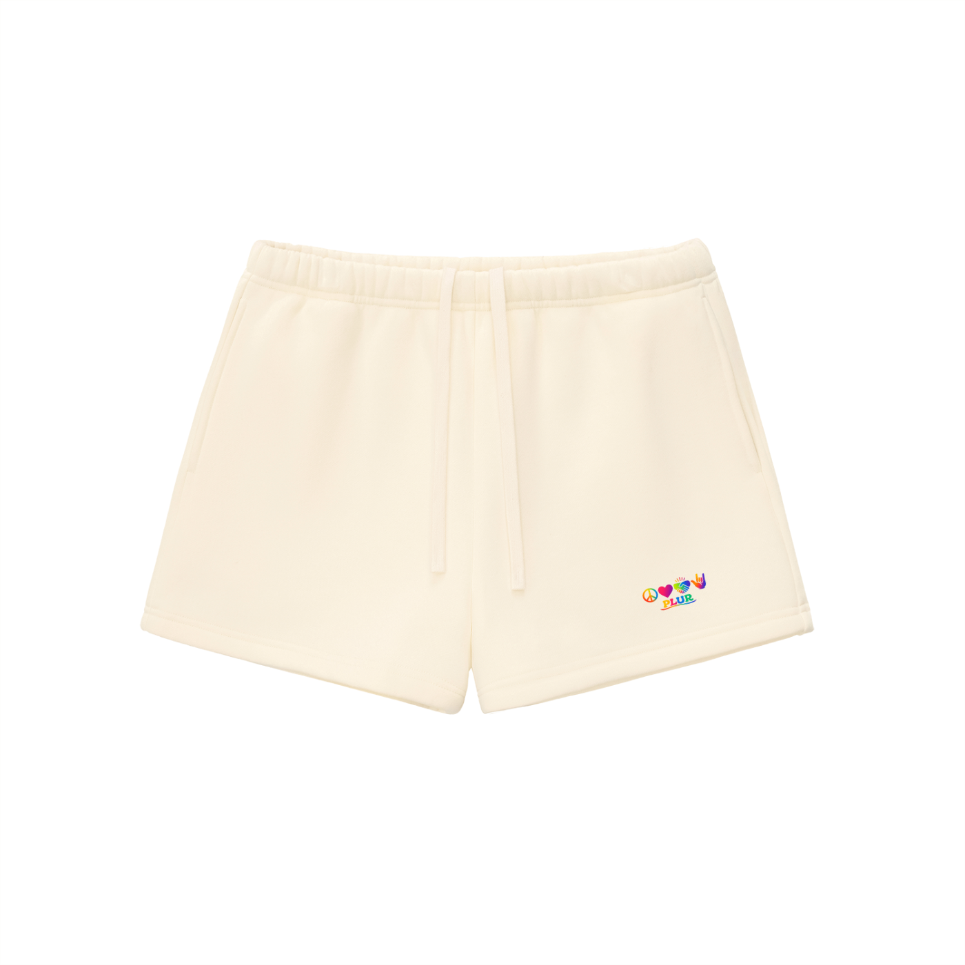 PLUR Cotton Shorts in Cream Apricot by Rave Uniform