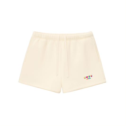 PLUR Cotton Shorts in Cream Apricot by Rave Uniform