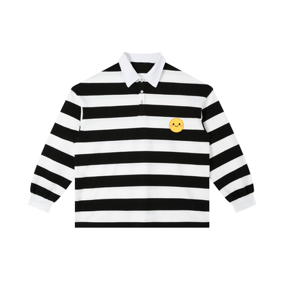 Smiley Stripe Polo Shirt