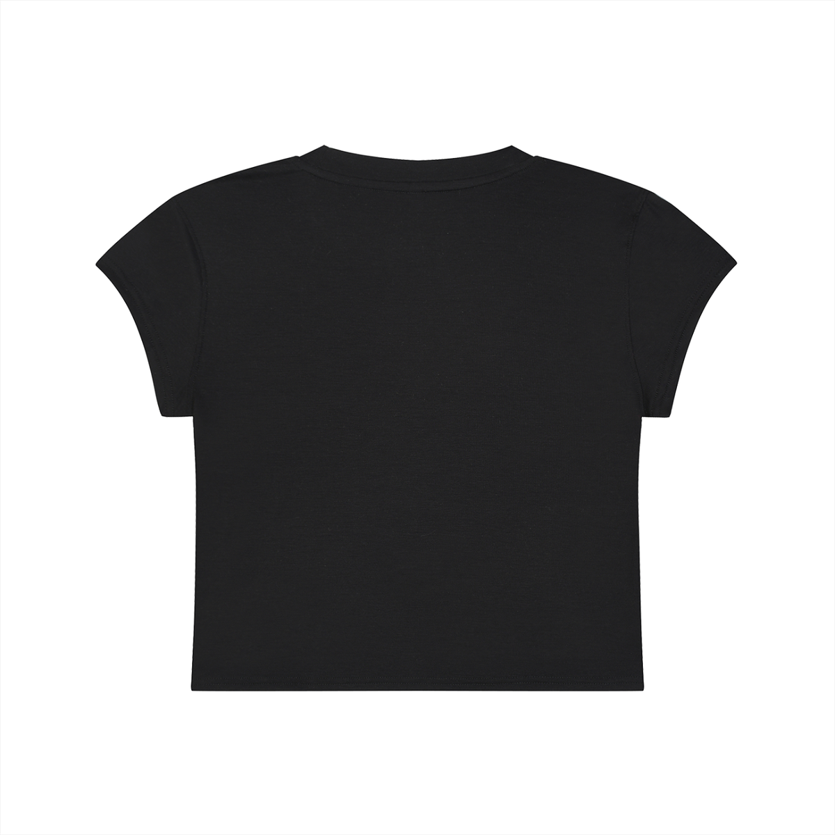Two Test Kits Baby Tee in Black, back