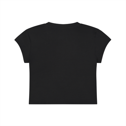 Two Test Kits Baby Tee in Black, back