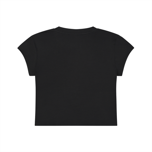 Two Test Kits Baby Tee in Black, back