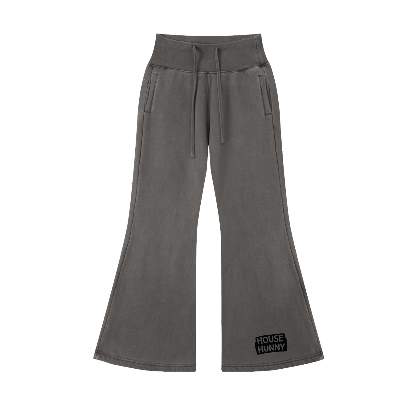 House Hunny Flared Pants in Dark Gray by Rave Uniform
