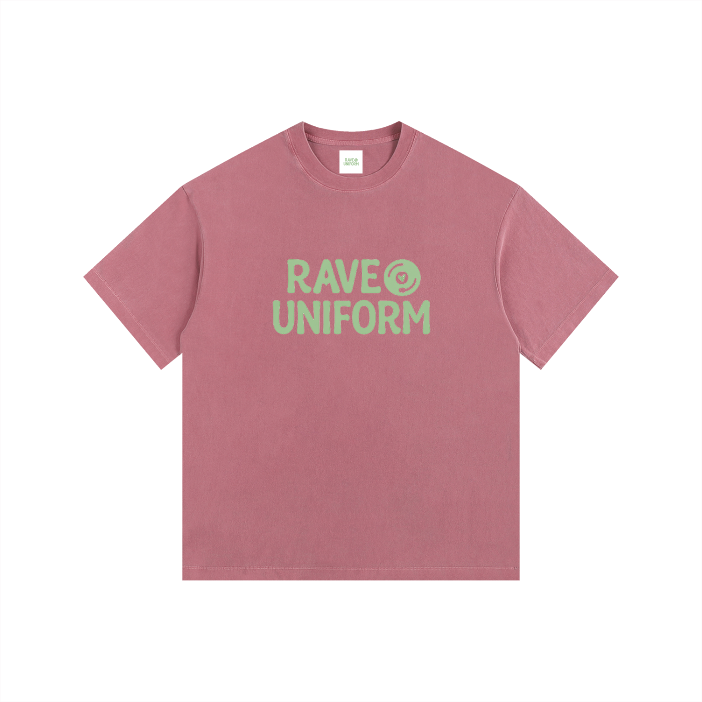 Rave Uniform Oversized T-Shirt in Ancora Red detail view