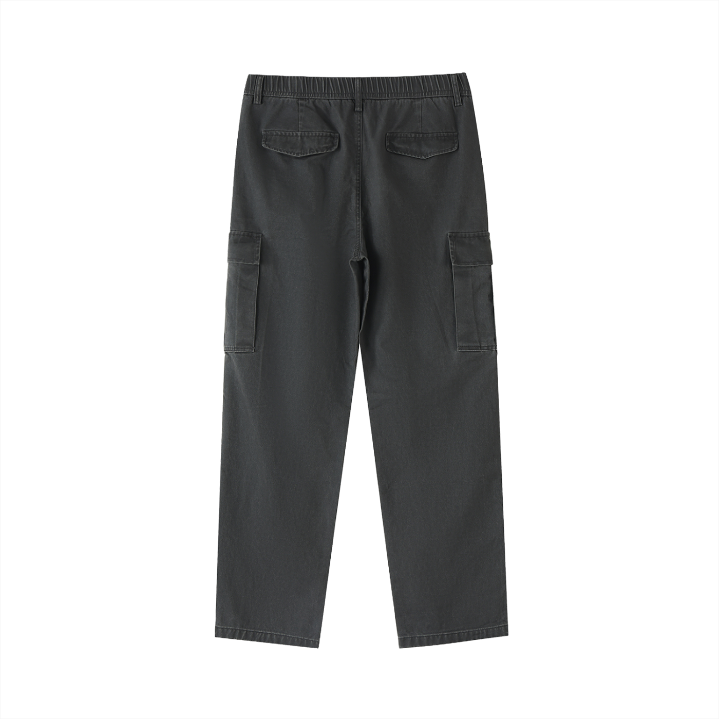Scrunch Waist Cargo Pants in Gray alternate view by Rave Uniform