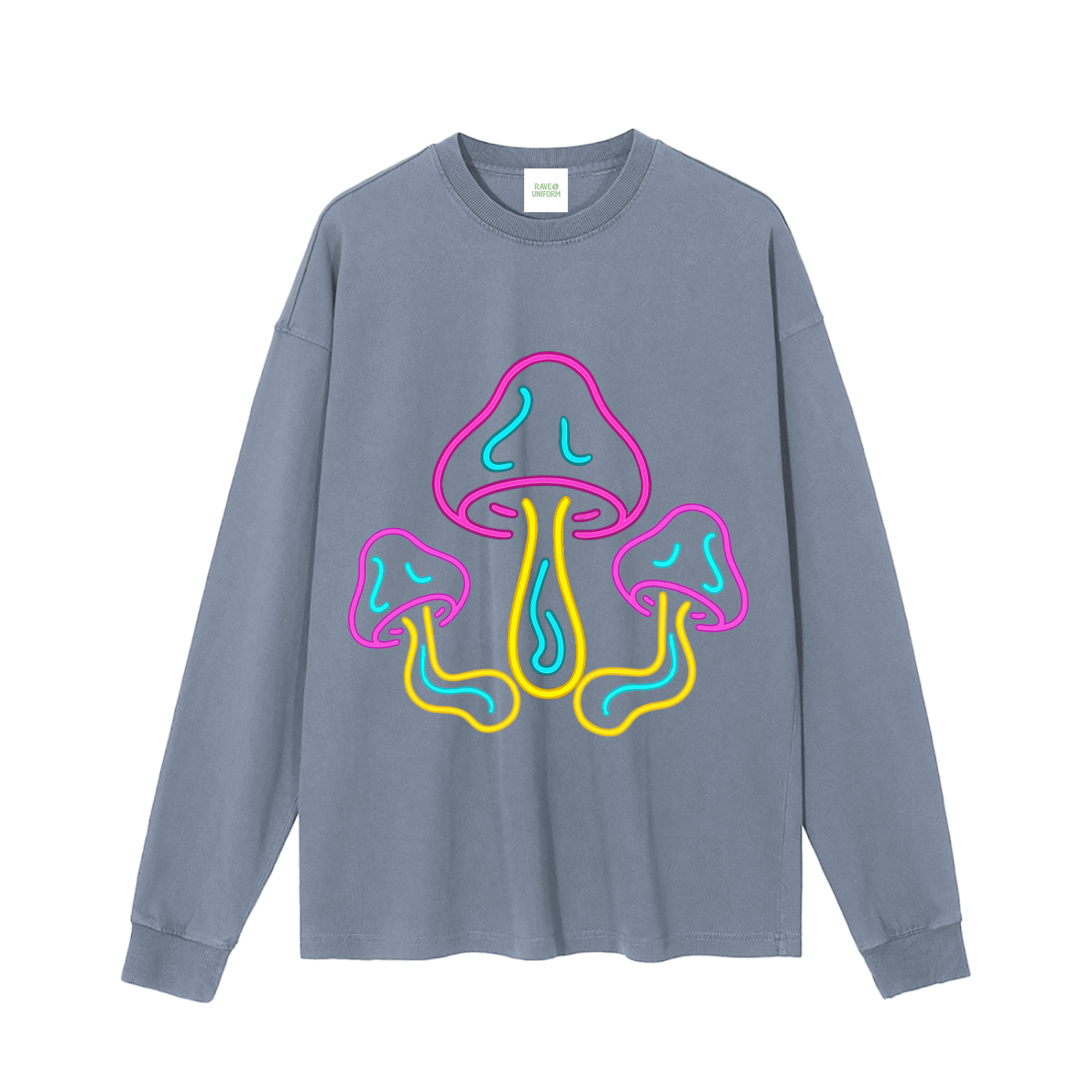 Glowing Mushroom Long Sleeve T-Shirt