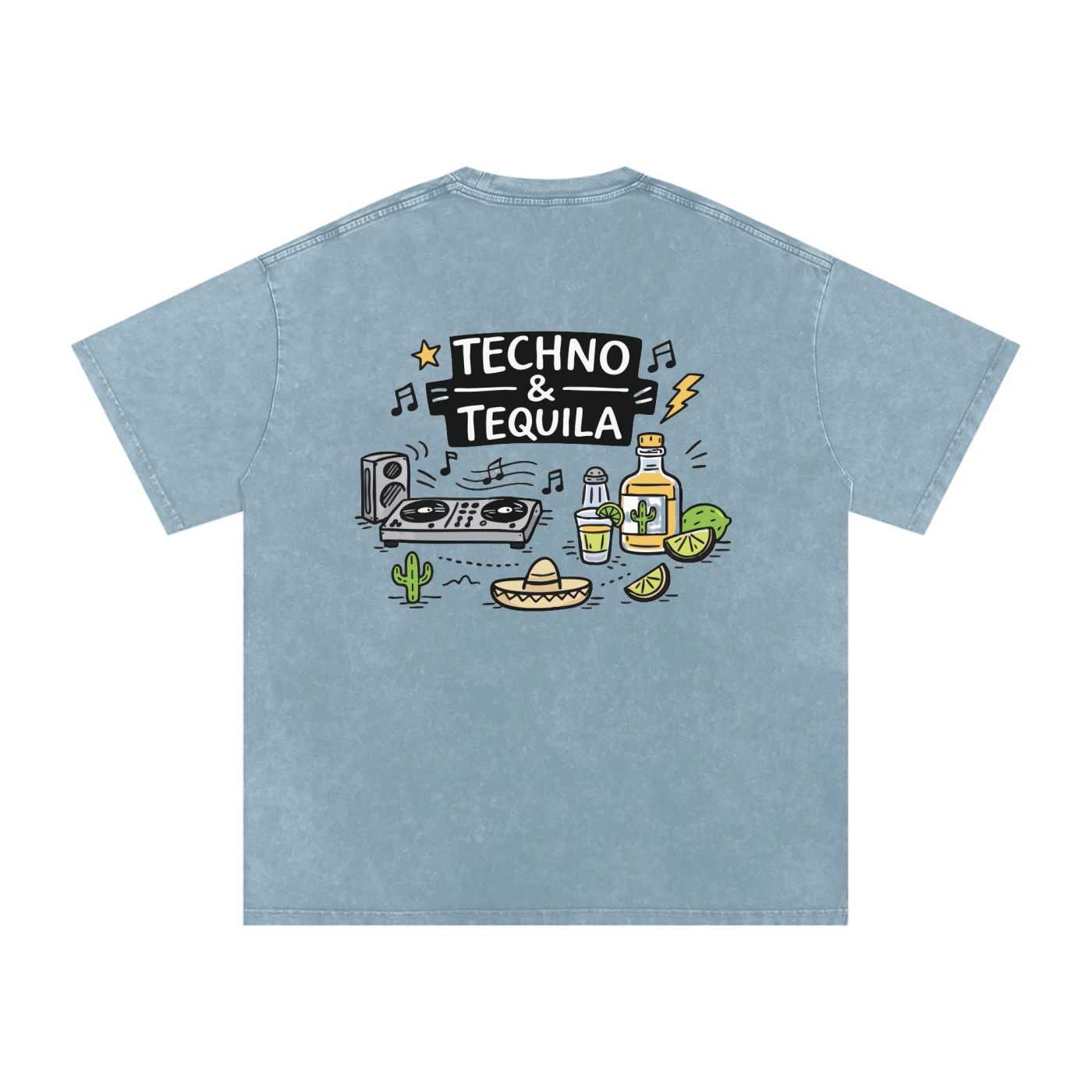 Techno & Tequila Vintage Oversized T-Shirt