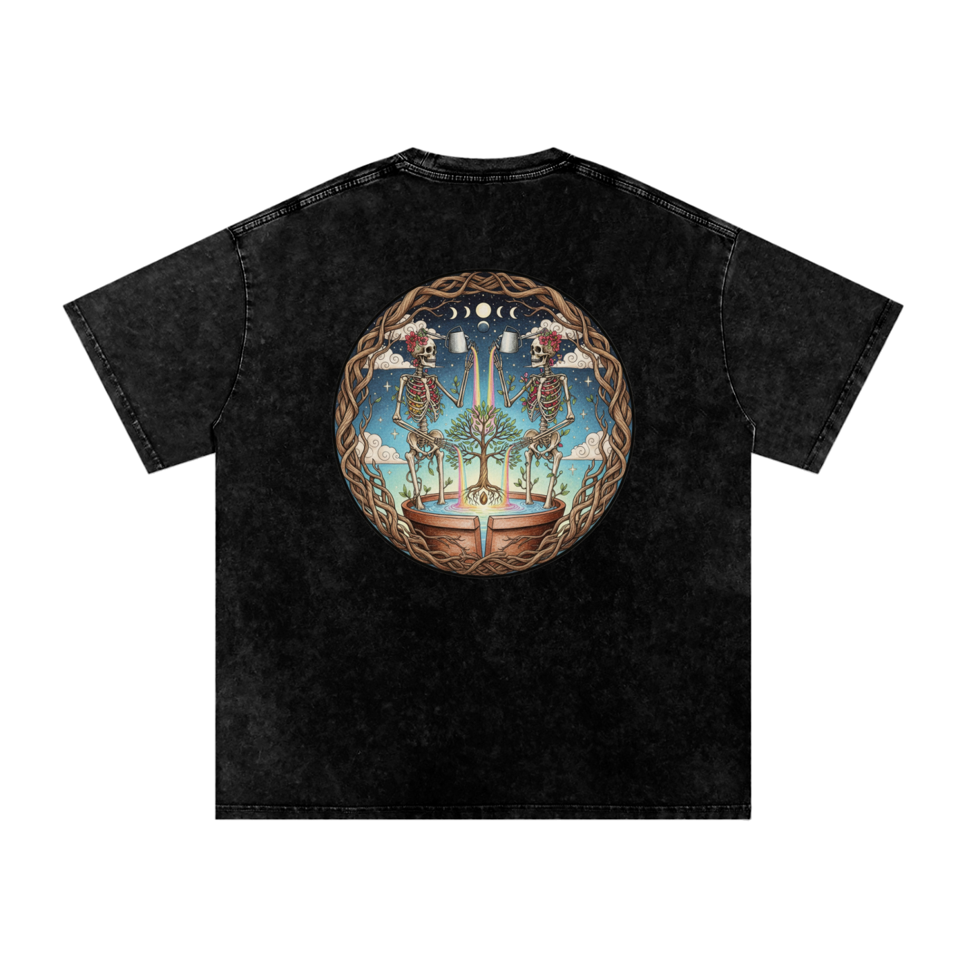 Flower Friends Oversized Vintage T-Shirt - Rave Streetwear View