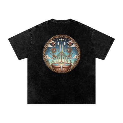 Flower Friends Oversized Vintage T-Shirt - Rave Streetwear View