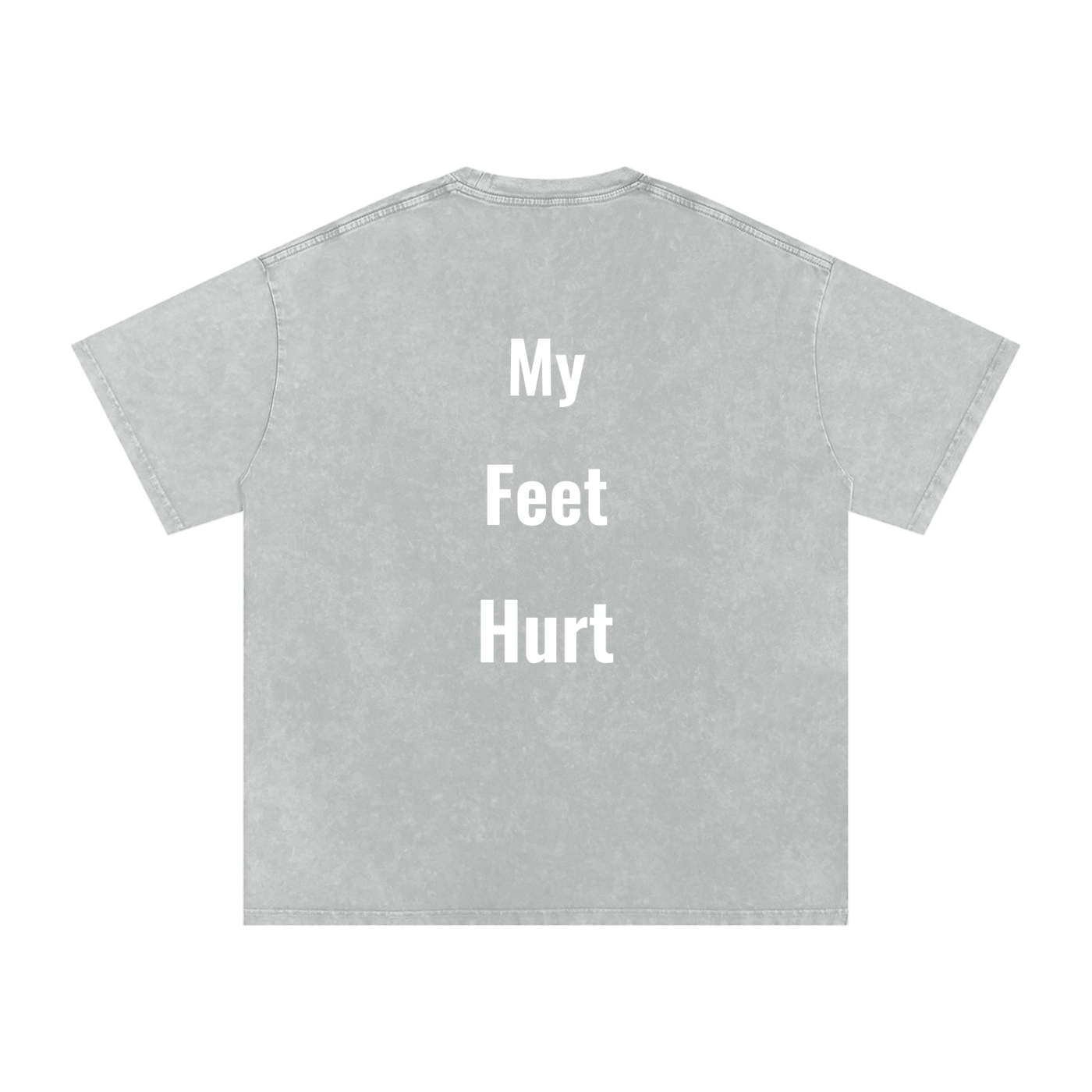 Feet Hurt Oversized Vintage T-Shirt in Light Gray alternate view by Rave Uniform