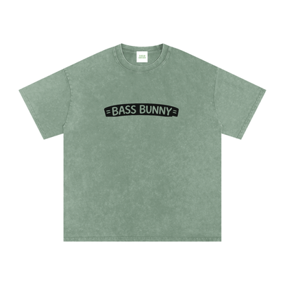 Bass Bunny Oversized Vintage T-Shirt in Bean Green by Rave Uniform